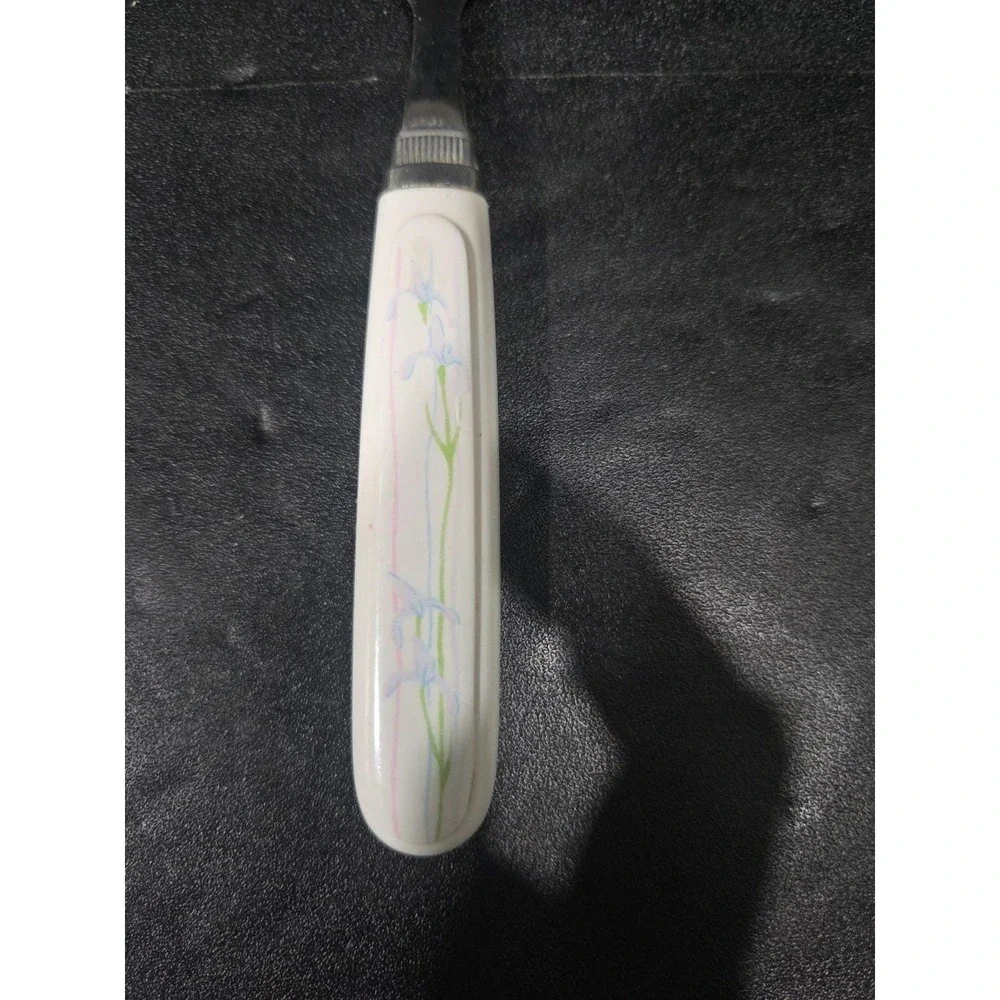 Corelle Shadow Iris Spoon,‎ Corning Flatware, Plastic Handle Utensil, Vtg Spoon